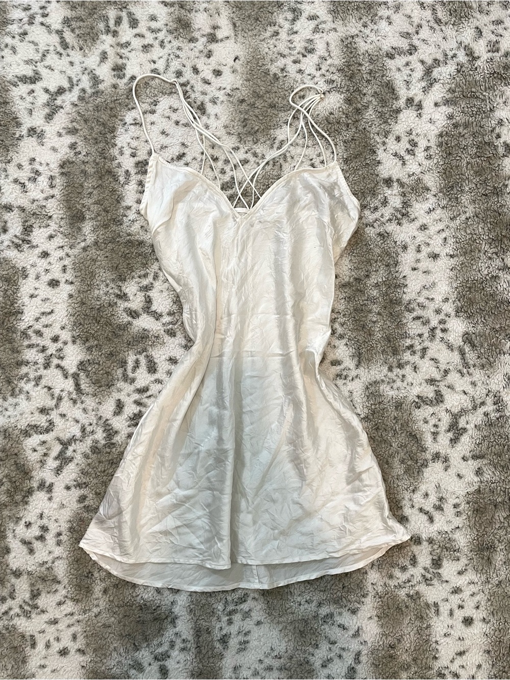 White Livy ivory slip dress